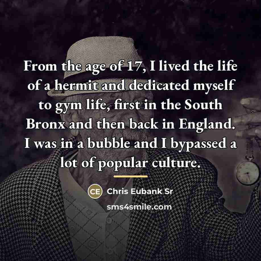 “From the age of 17, I lived the life of…” quote by Chris Eubank Sr