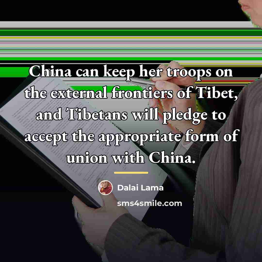 “China can keep her troops on the external frontiers of…” quote by Dalai Lama
