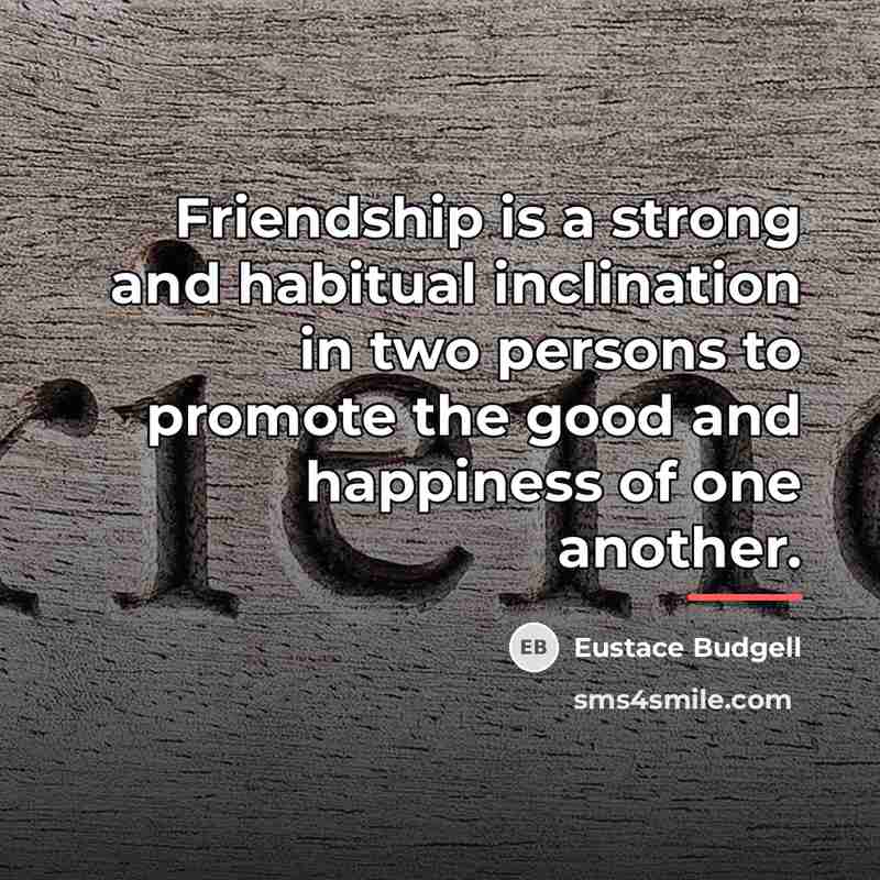 “Friendship is a strong and habitual inclination in two persons…” quote by Eustace Budgell