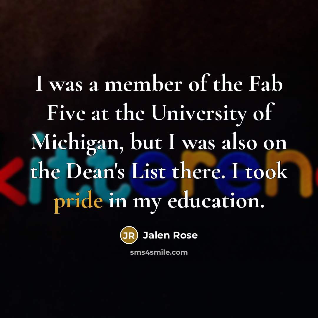 “I was a member of the Fab Five at the…” quote by Jalen Rose