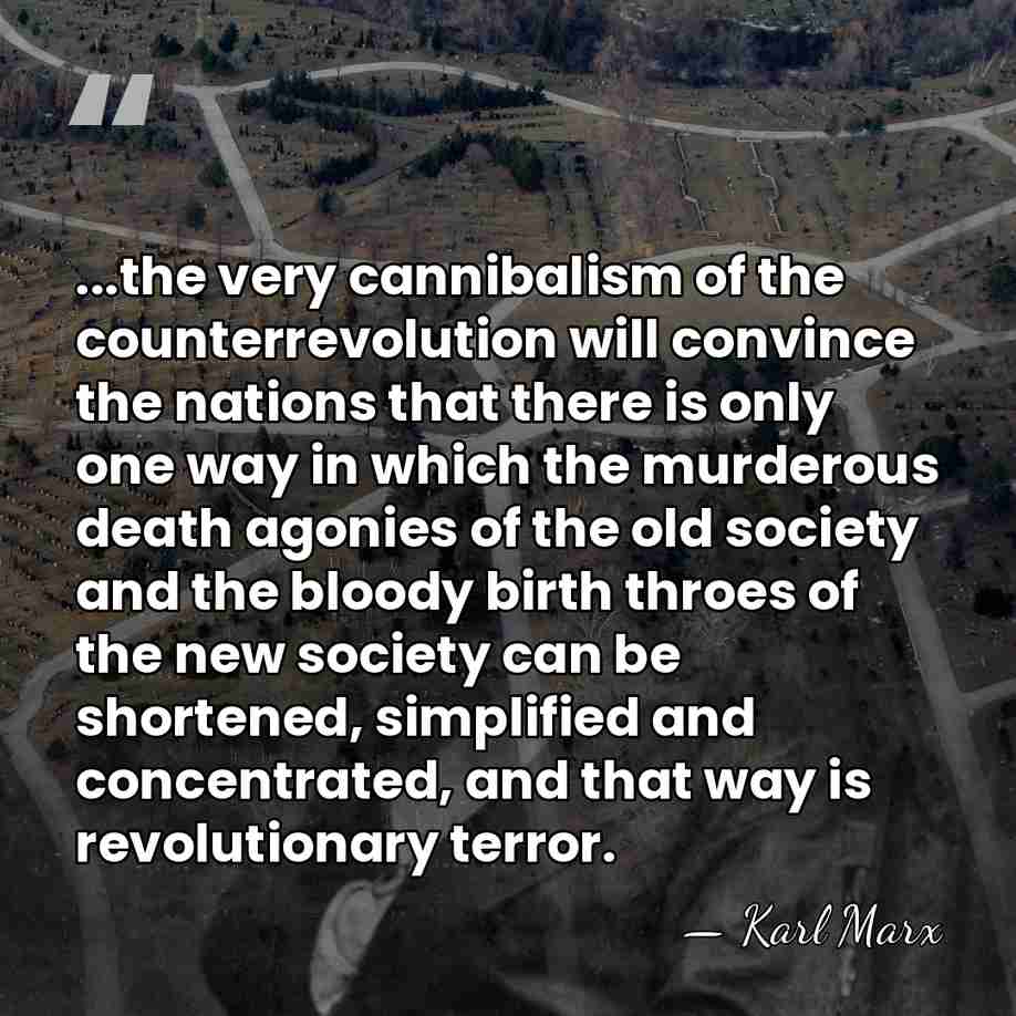 ...the very cannibalism of the counterrevolution will convince the nations that there&hellip; - Karl Marx