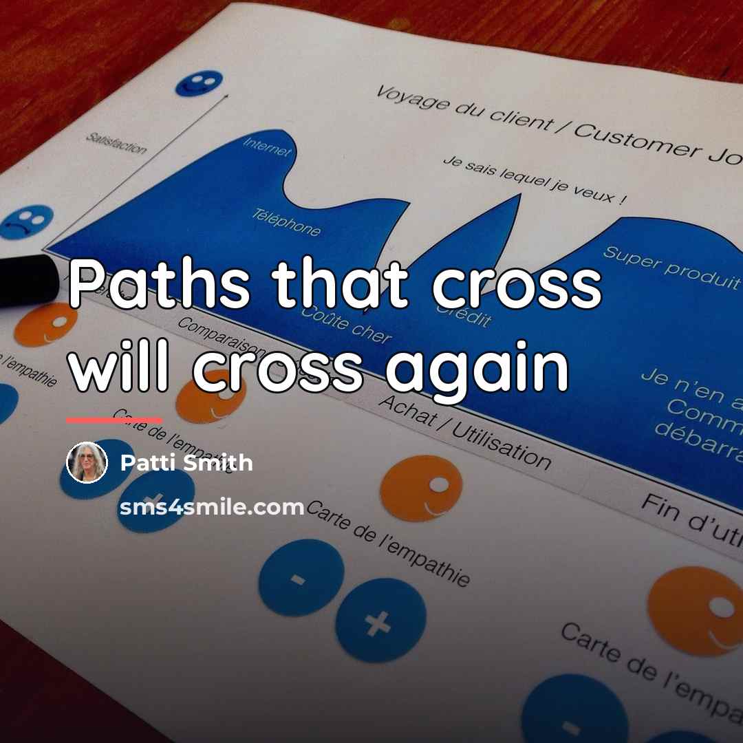“Paths that cross will cross again…” quote by Patti Smith