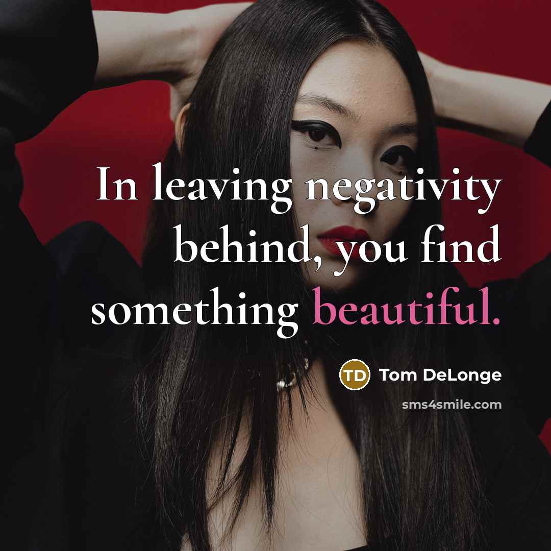 “In leaving negativity behind, you find something beautiful.…” quote by Tom DeLonge