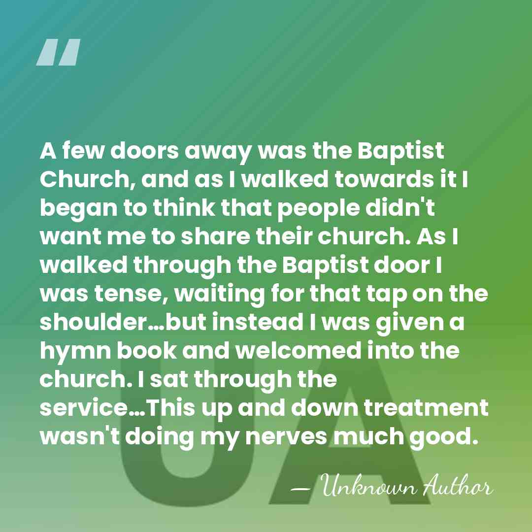 A few doors away was the Baptist Church, and as I walked&hellip; - Unknown Author