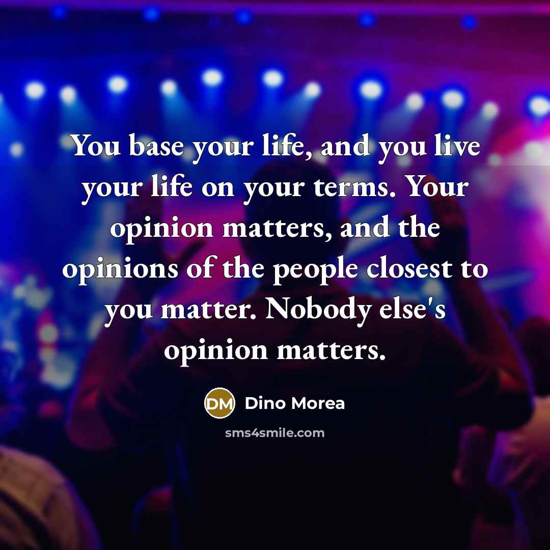 “You base your life, and you live your life on…” quote by Dino Morea