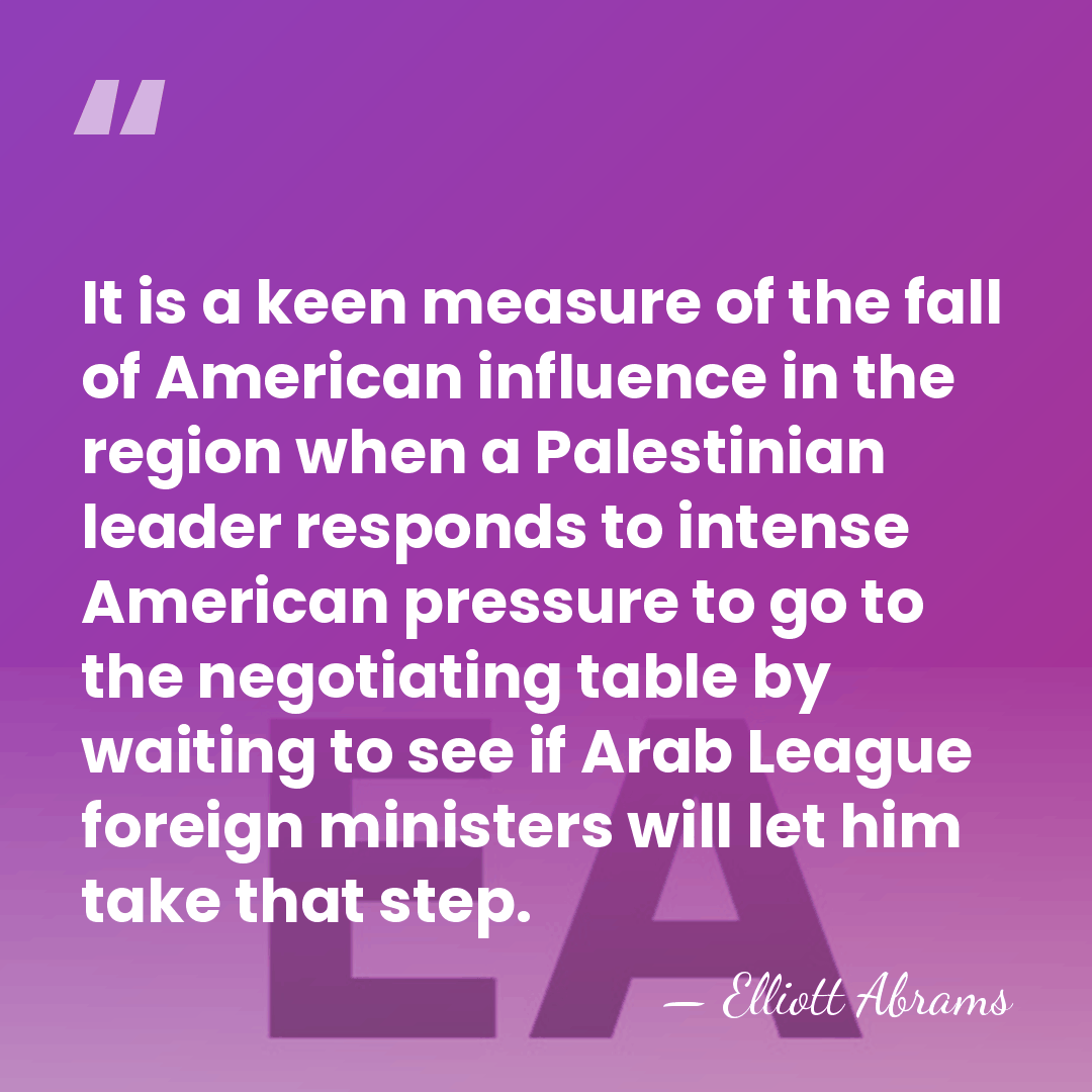 It is a keen measure of the fall of American influence in&hellip; - Elliott Abrams