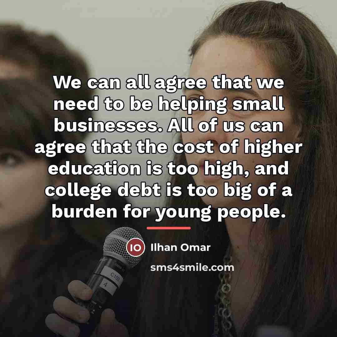 “We can all agree that we need to be helping…” quote by Ilhan Omar