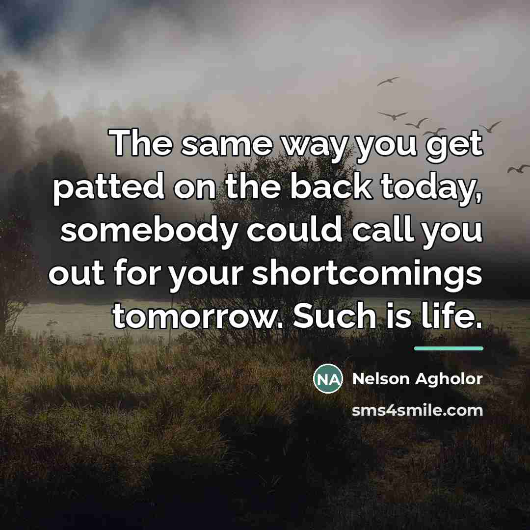 “The same way you get patted on the back today,…” quote by Nelson Agholor