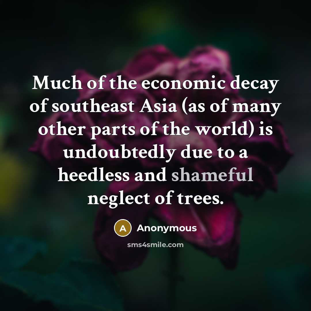 “Much of the economic decay of southeast Asia (as of…” quote by Anonymous