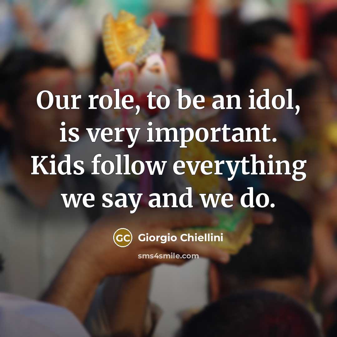 “Our role, to be an idol, is very important. Kids…” quote by Giorgio Chiellini