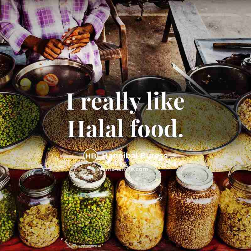 “I really like Halal food.…” quote by Hannibal Buress