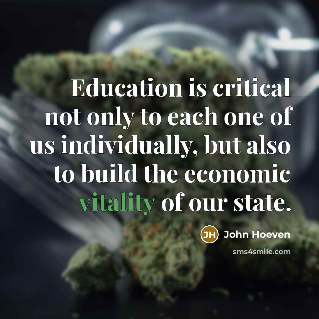 “Education is critical not only to each one of us…” quote by John Hoeven