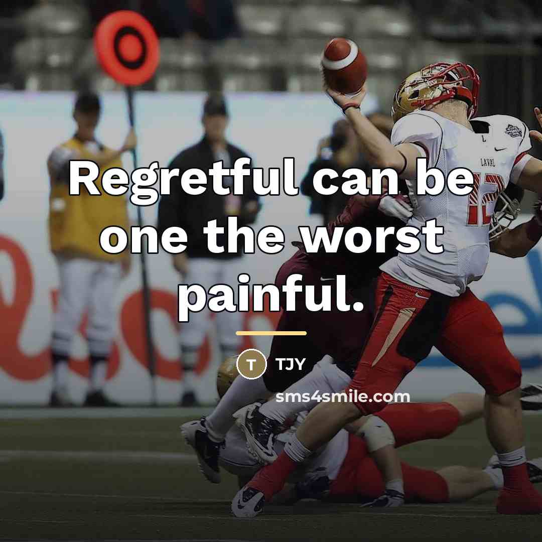 “Regretful can be one the worst painful.…” quote by Tjy