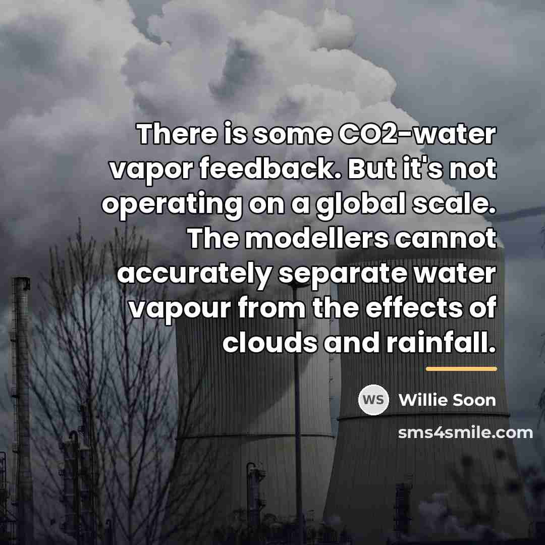 “There is some CO2-water vapor feedback. But it's not operating…” quote by Willie Soon