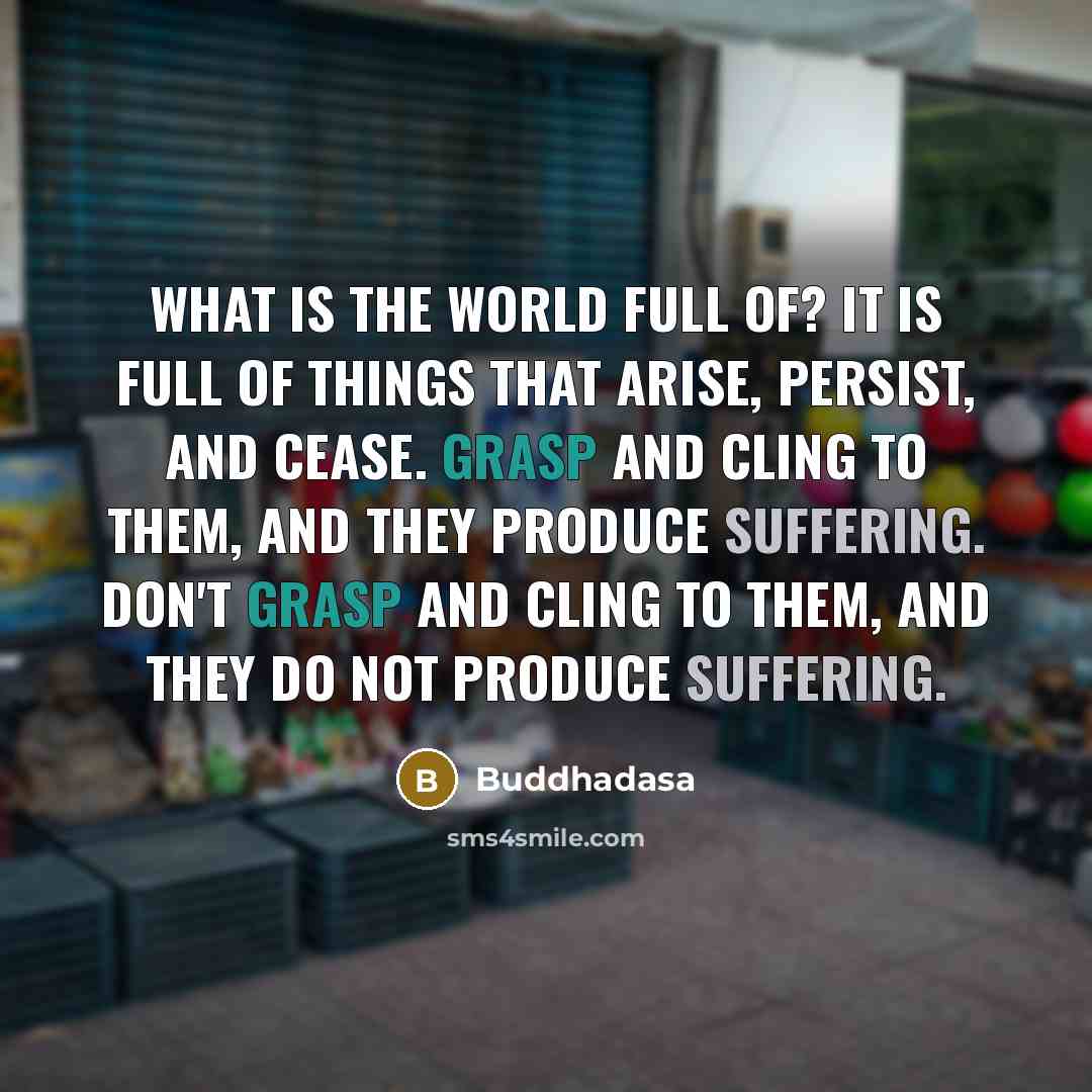 “What is the world full of? It is full of…” quote by Buddhadasa
