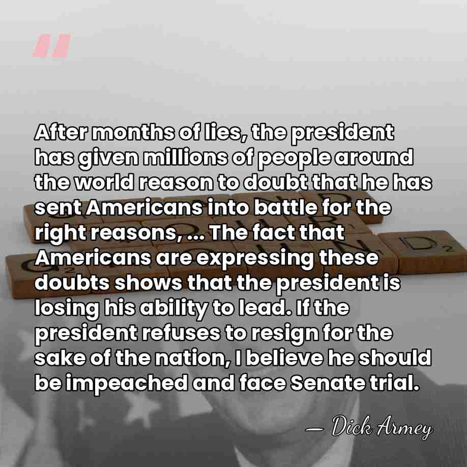 After months of lies, the president has given millions of people around&hellip; - Dick Armey
