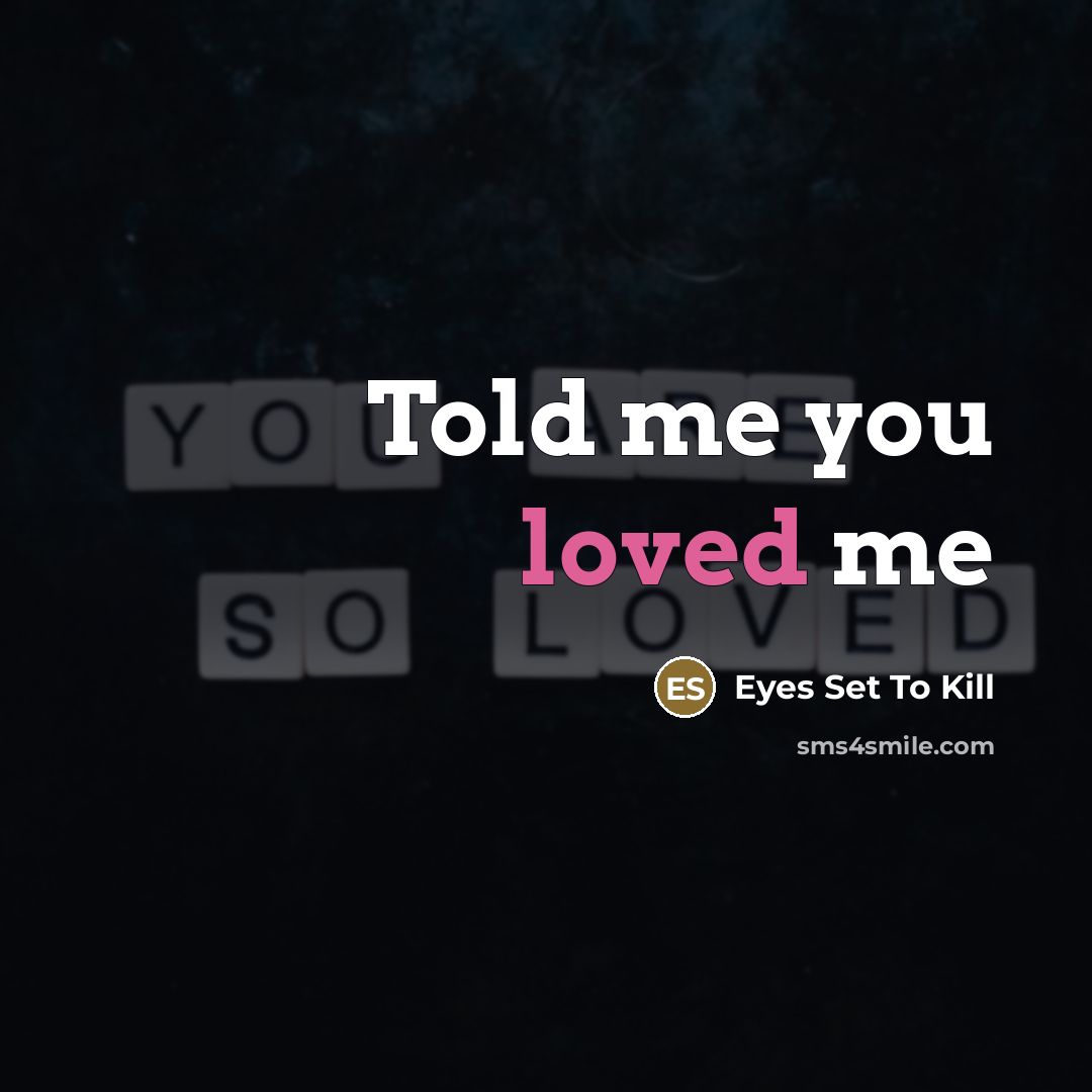 “Told me you loved me…” quote by Eyes Set To Kill