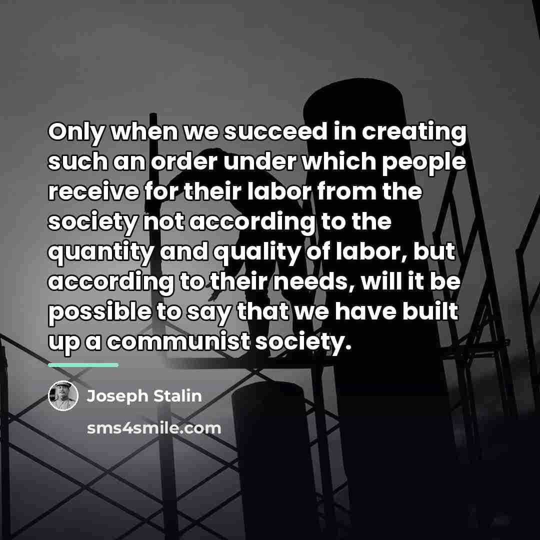 “Only when we succeed in creating such an order under…” quote by Joseph Stalin