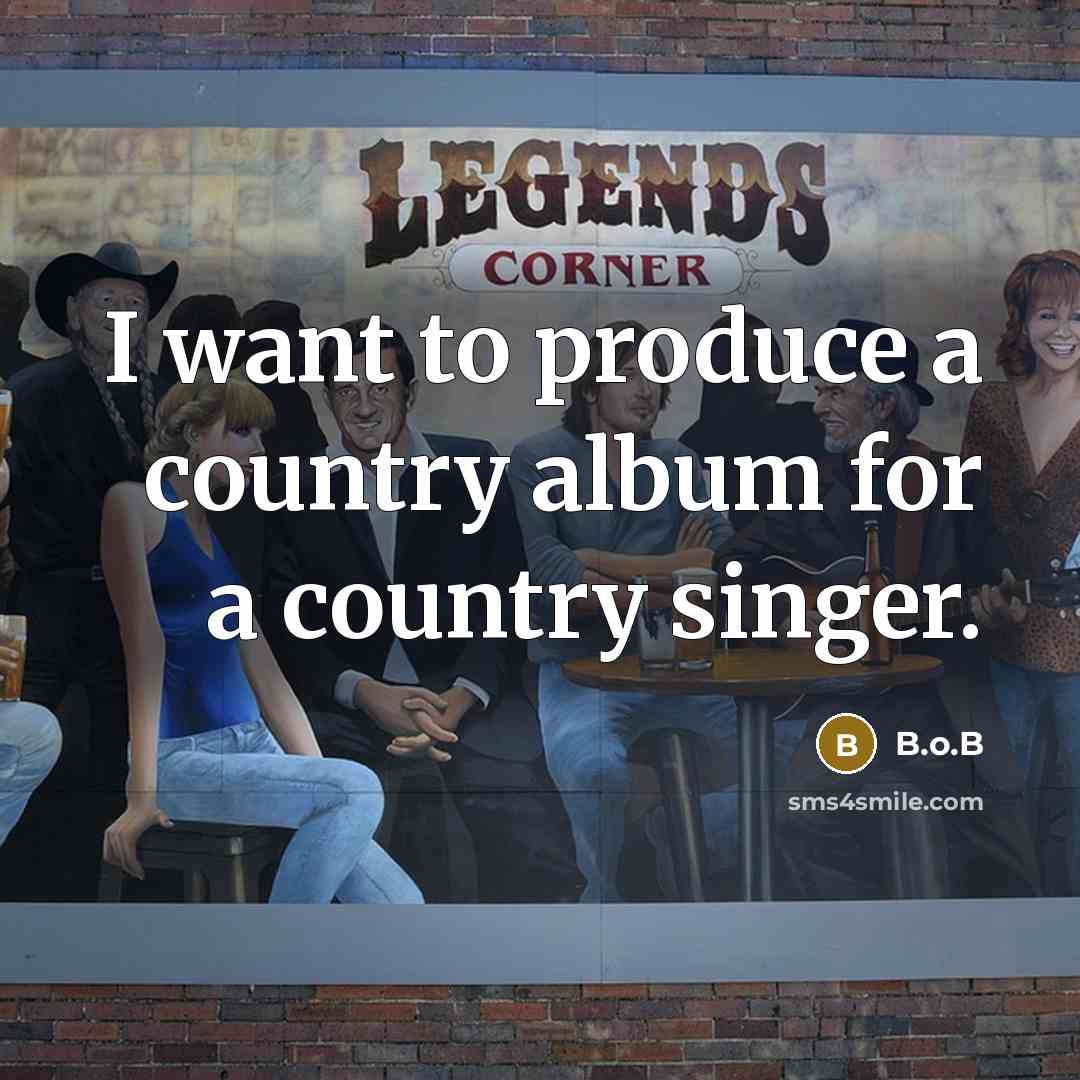 “I want to produce a country album for a country…” quote by B.o.B