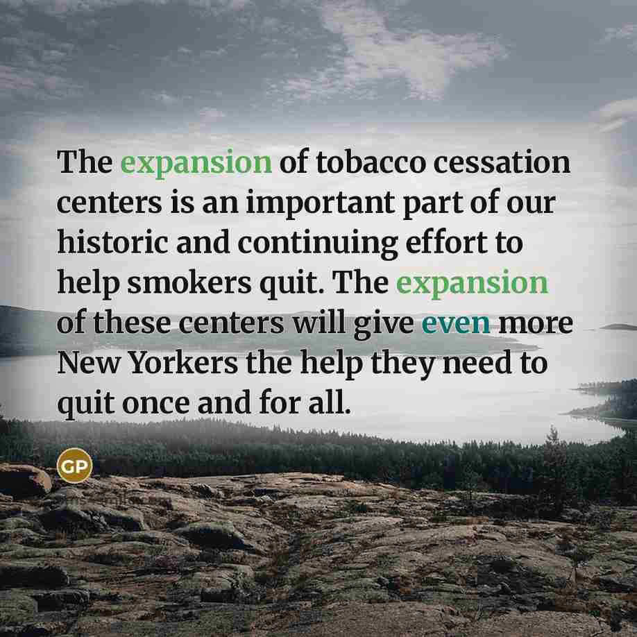 “The expansion of tobacco cessation centers is an important part…” quote by George Pataki