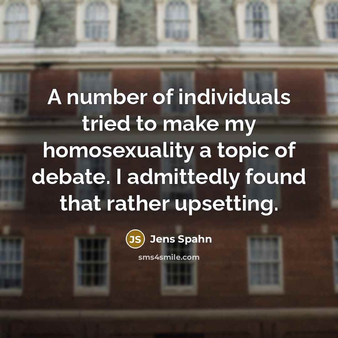 “A number of individuals tried to make my homosexuality a…” quote by Jens Spahn