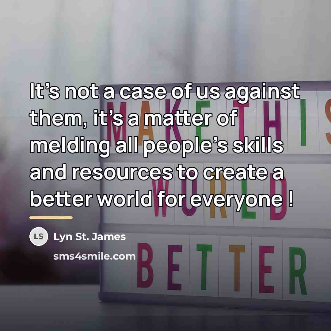 “It's not a case of us against them, it's a…” quote by Lyn St. James