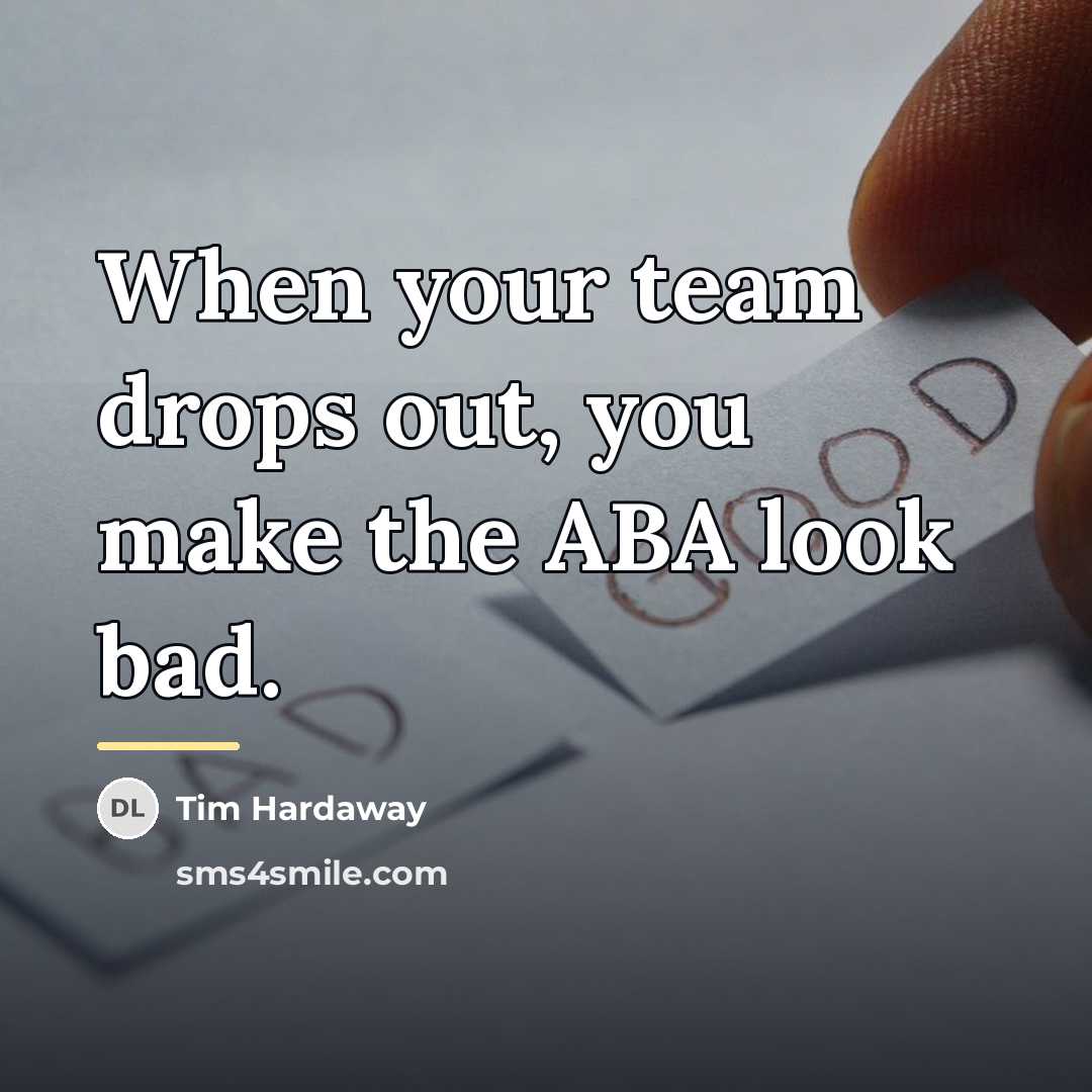 “When your team drops out, you make the ABA look…” quote by Tim Hardaway