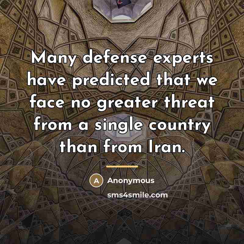 “Many defense experts have predicted that we face no greater…” quote by Anonymous