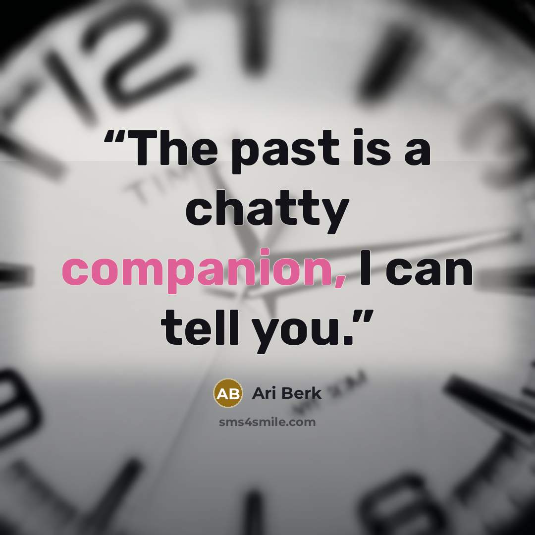 “The past is a chatty companion, I can tell you.” quote by Ari Berk