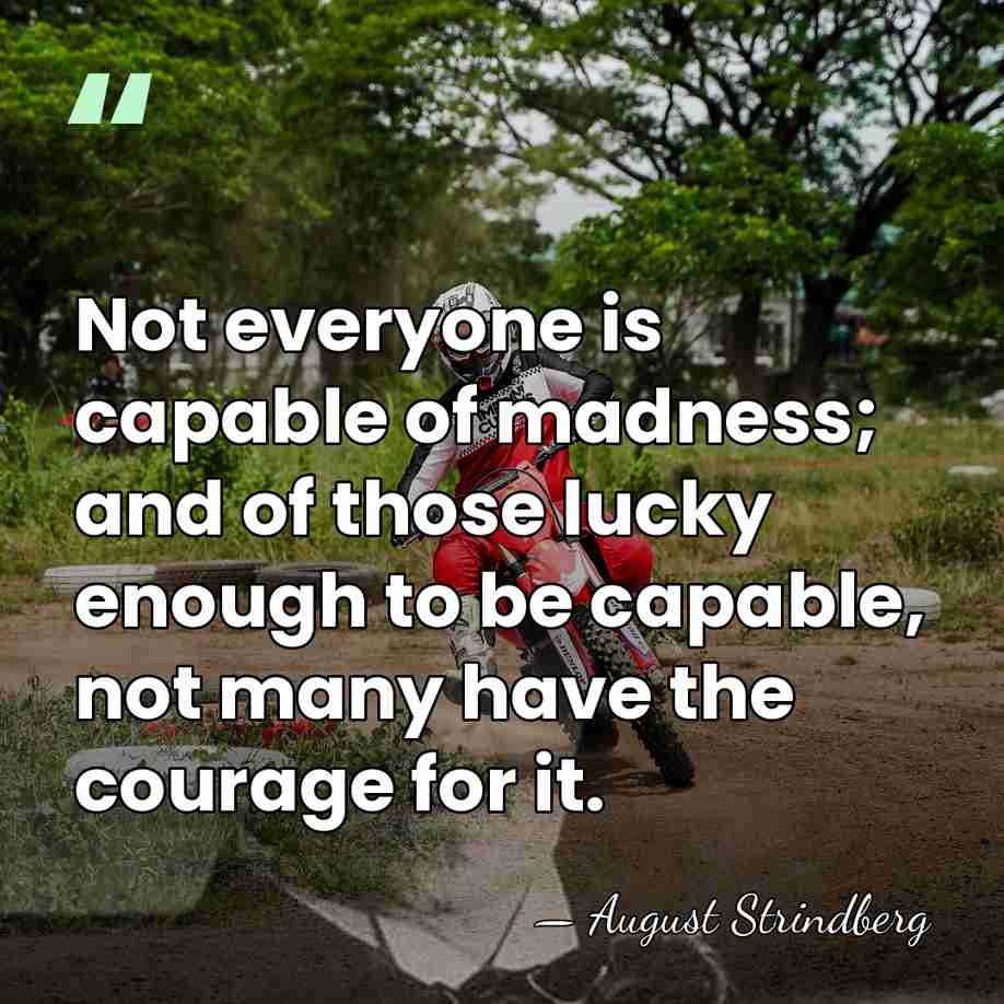 Not everyone is capable of madness; and of those lucky enough to&hellip; - August Strindberg