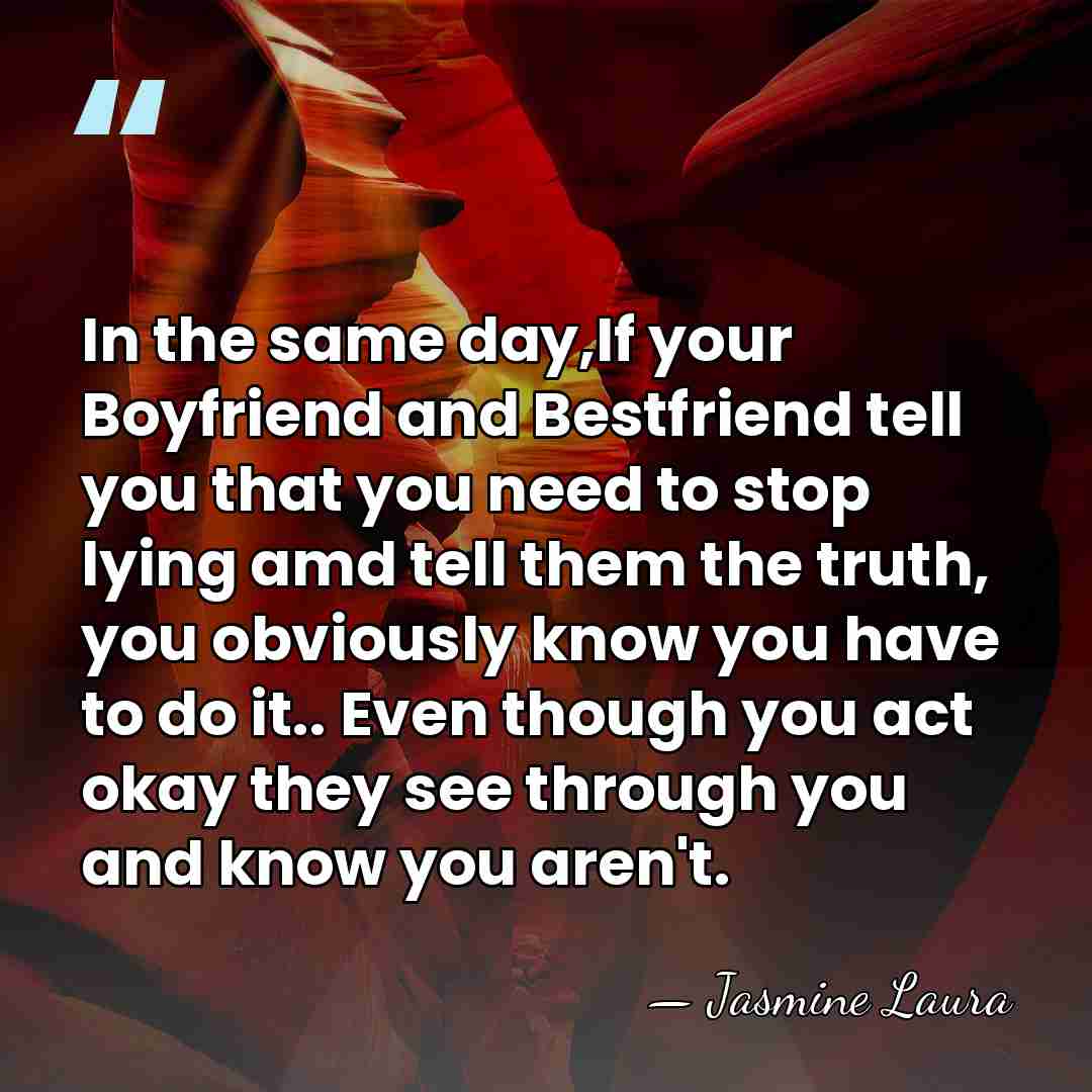 In the same day,If your Boyfriend and Bestfriend tell you that you&hellip; - Jasmine Laura