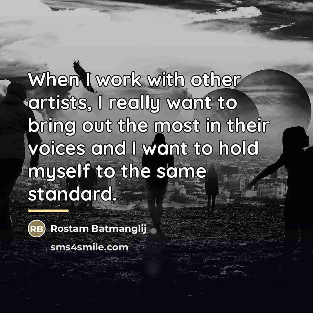 “When I work with other artists, I really want to…” quote by Rostam Batmanglij