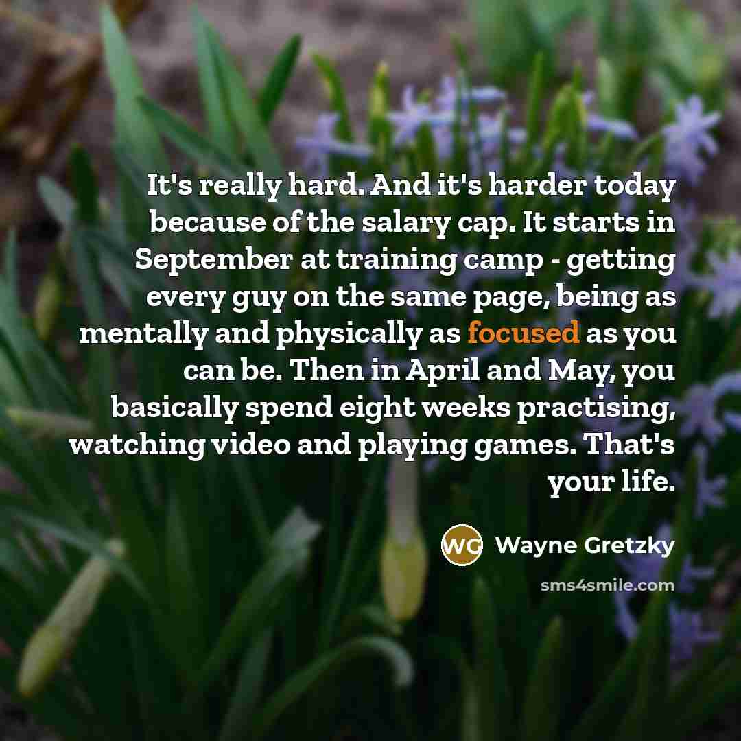 “It's really hard. And it's harder today because of the…” quote by Wayne Gretzky