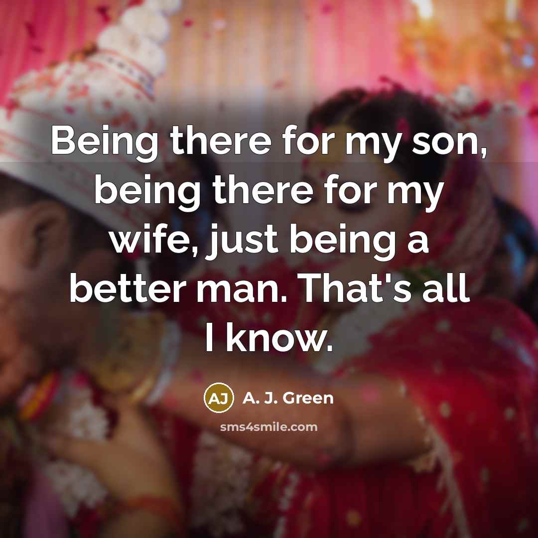 “Being there for my son, being there for my wife,…” quote by A. J. Green