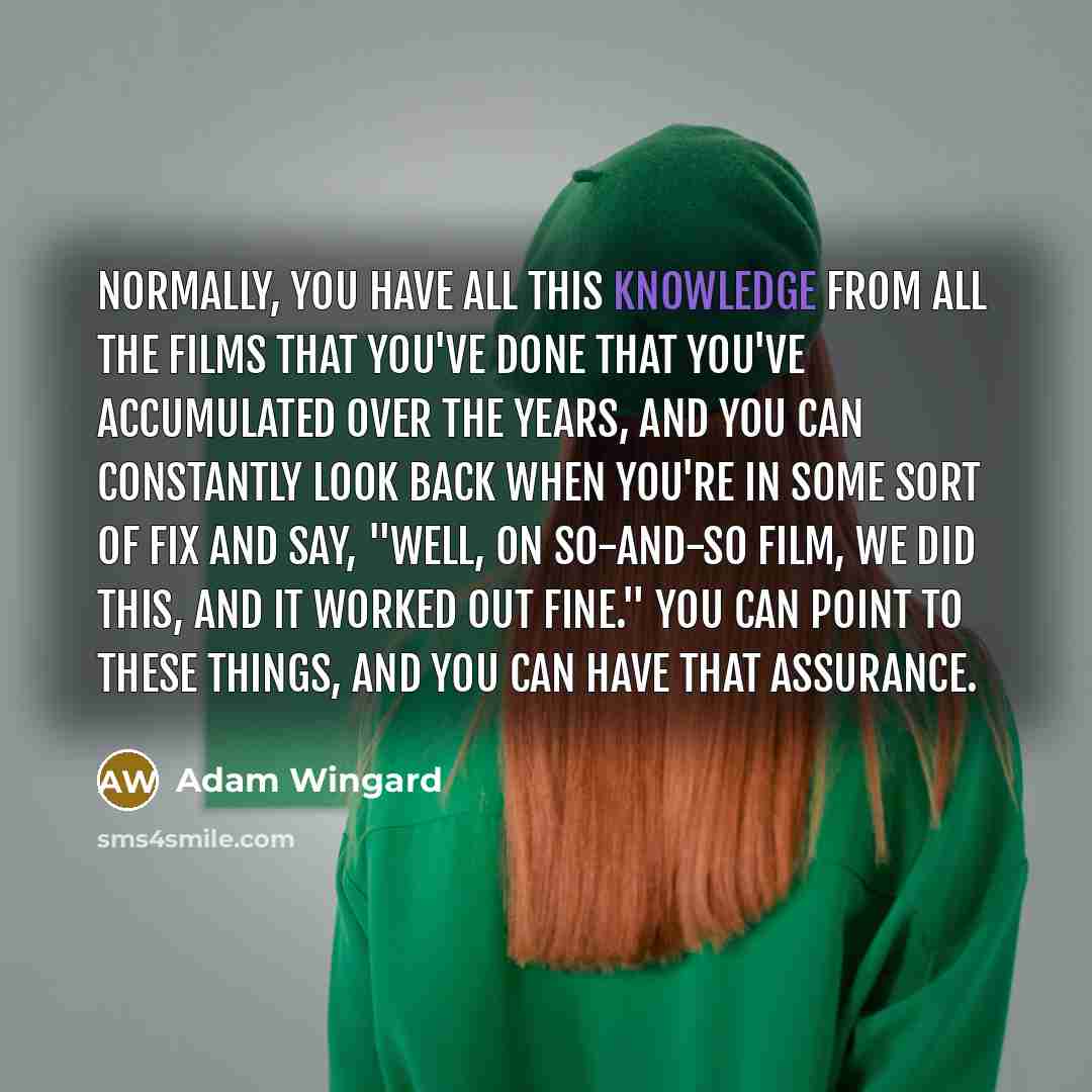 “Normally, you have all this knowledge from all the films…” quote by Adam Wingard