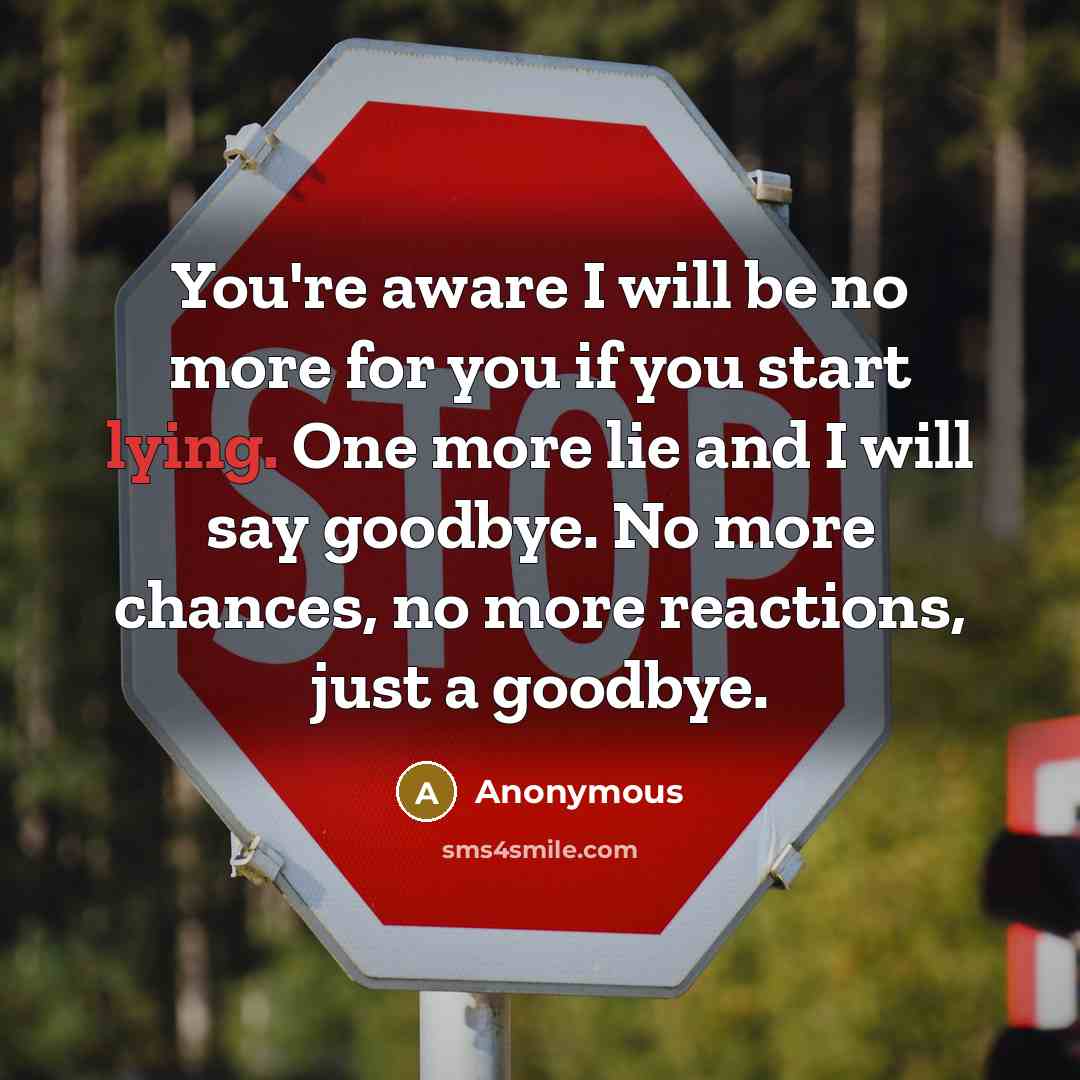 “You're aware I will be no more for you if…” quote by Anonymous