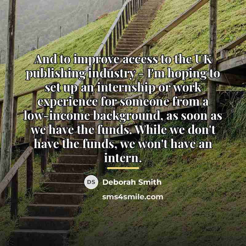 “And to improve access to the UK publishing industry -…” quote by Deborah Smith