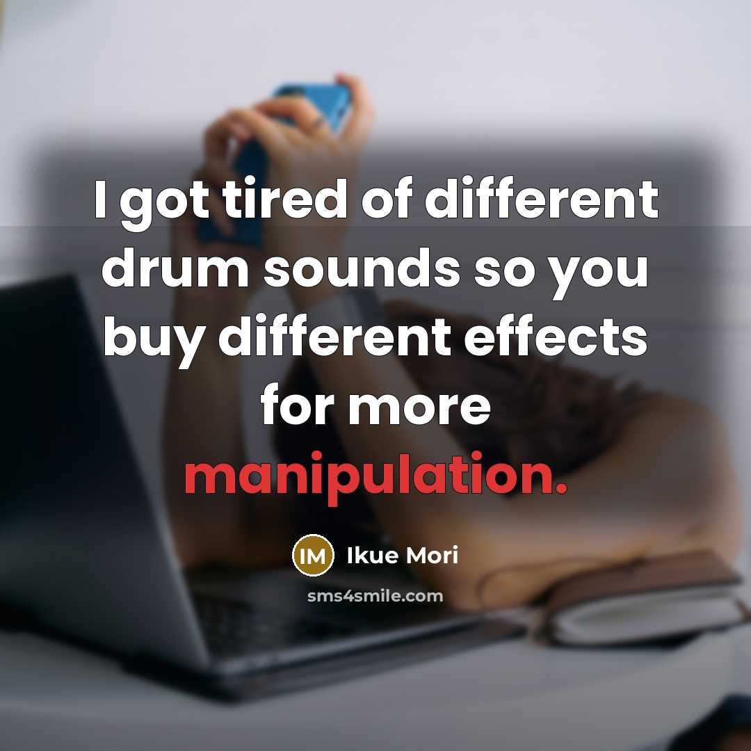 “I got tired of different drum sounds so you buy…” quote by Ikue Mori