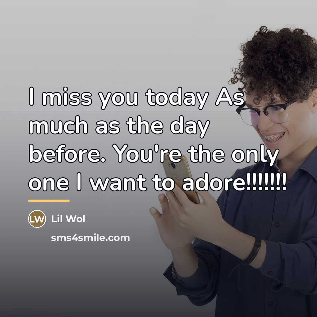 “I miss you today As much as the day before.…” quote by Lil Wol