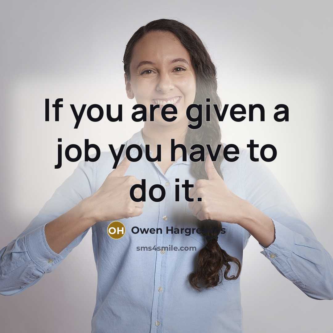 “If you are given a job you have to do…” quote by Owen Hargreaves