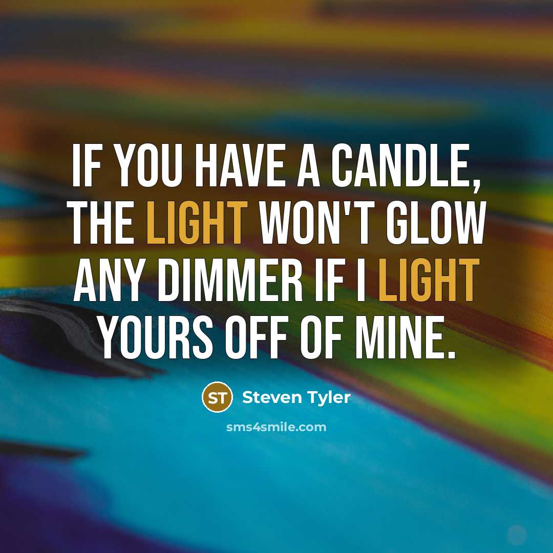 “If you have a candle, the light won't glow any…” quote by Steven Tyler