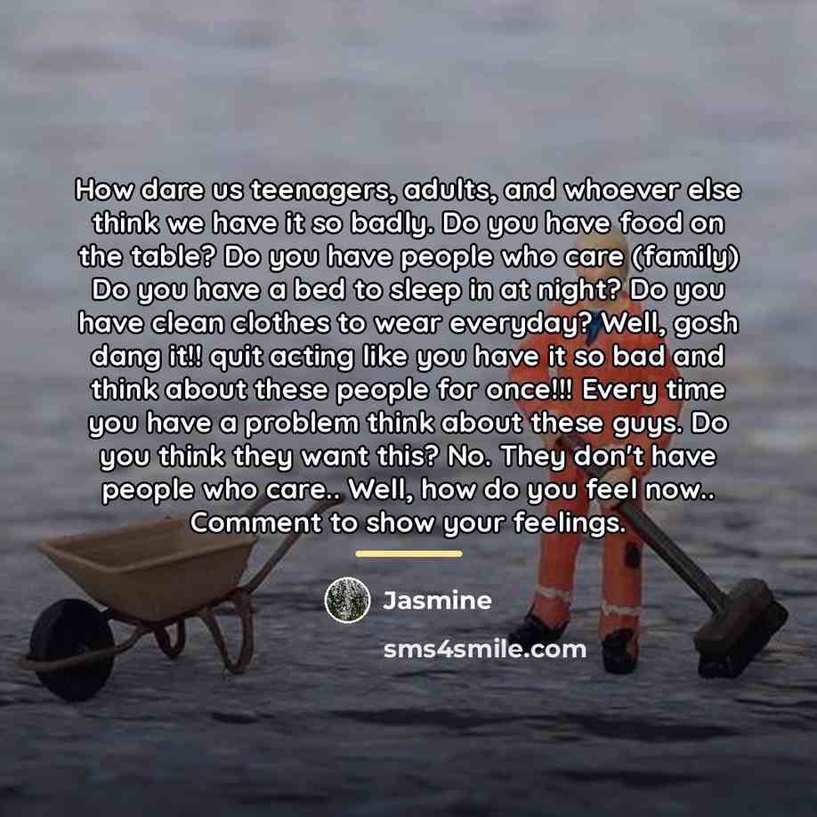 “How dare us teenagers, adults, and whoever else think we…” quote by Jasmine