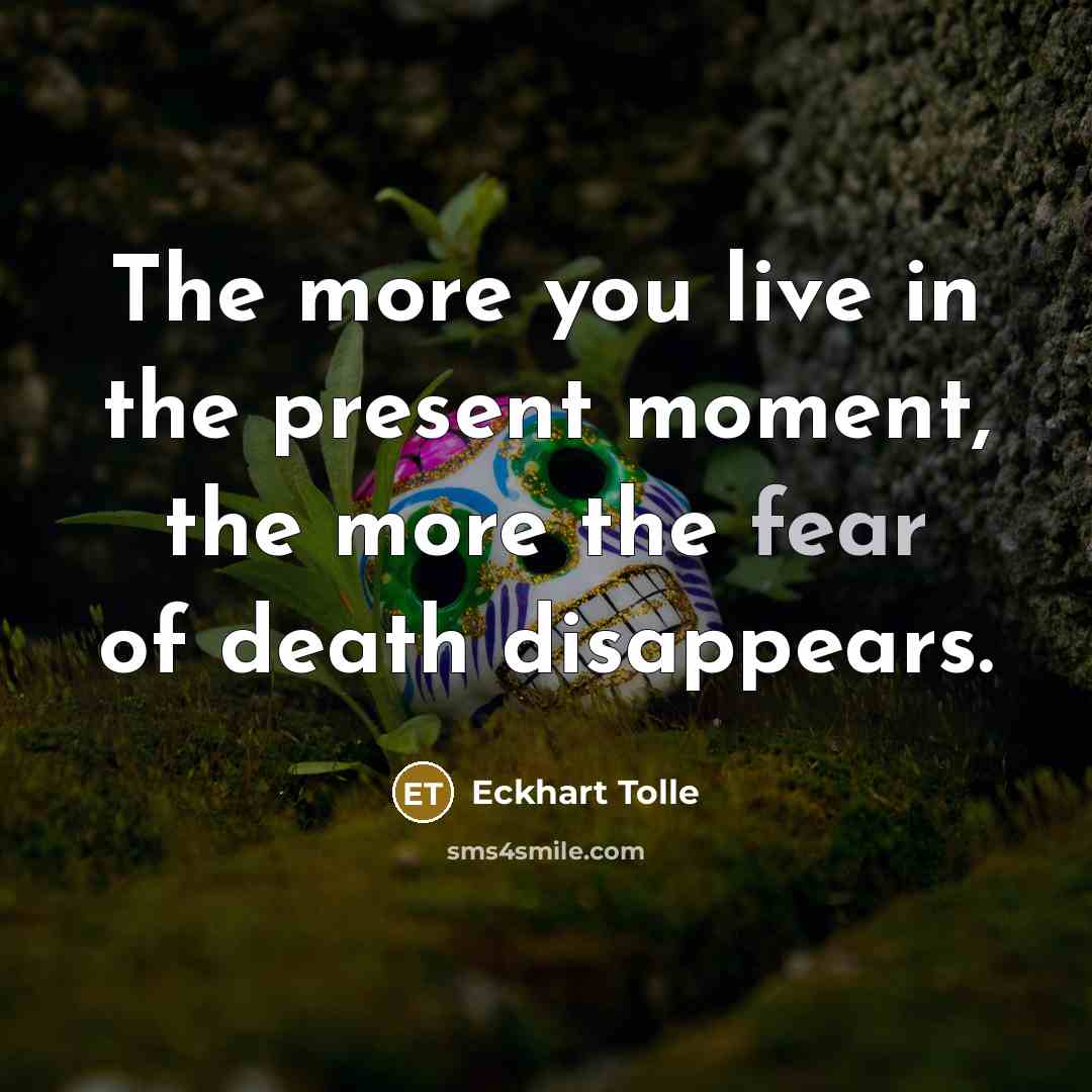 “The more you live in the present moment, the more…” quote by Eckhart Tolle