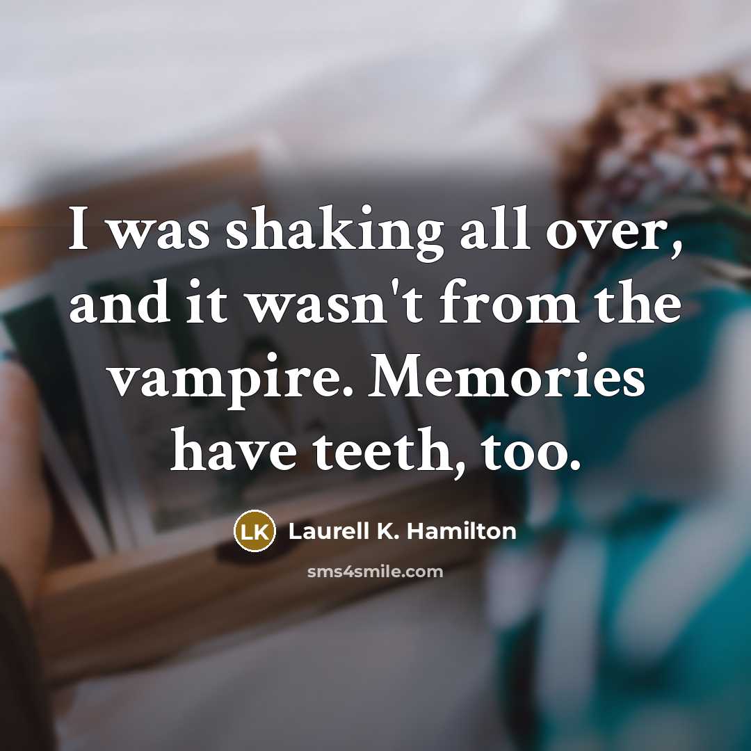 “I was shaking all over, and it wasn't from the…” quote by Laurell K. Hamilton