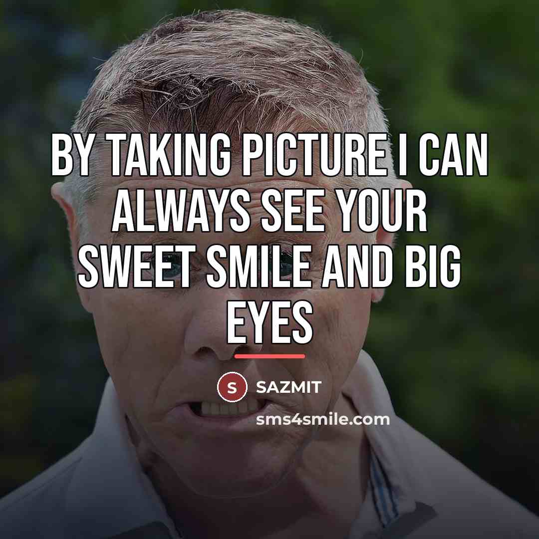“By taking picture I can always see your sweet smile…” quote by Sazmit