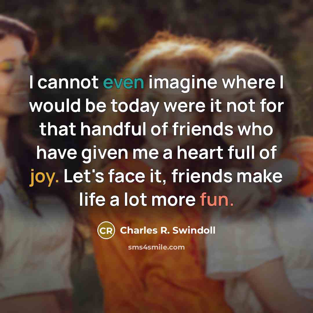 “I cannot even imagine where I would be today were…” quote by Charles R. Swindoll