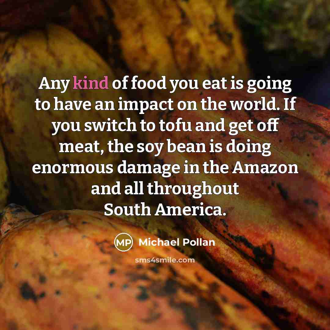 “Any kind of food you eat is going to have…” quote by Michael Pollan