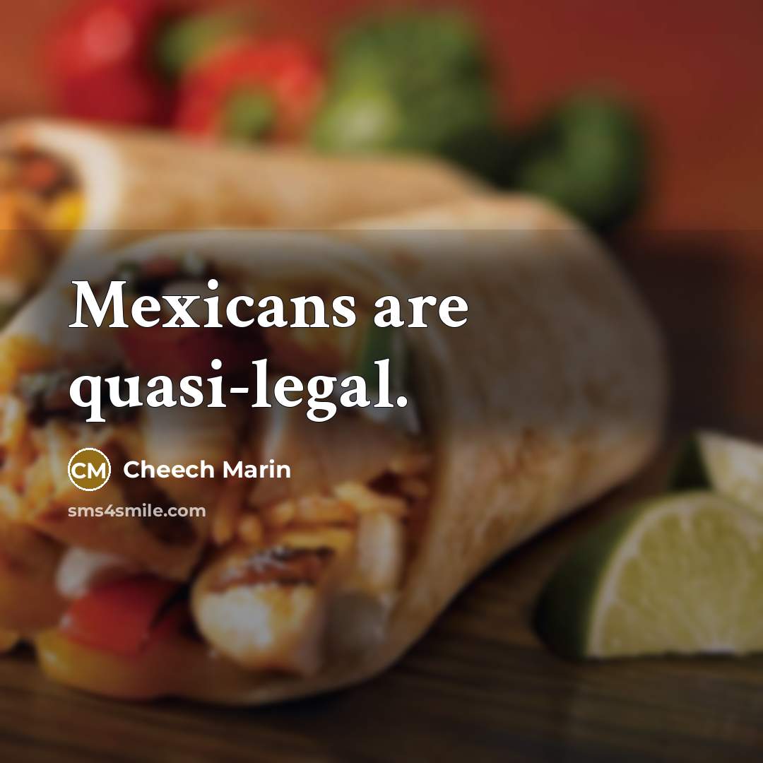 “Mexicans are quasi-legal.…” quote by Cheech Marin