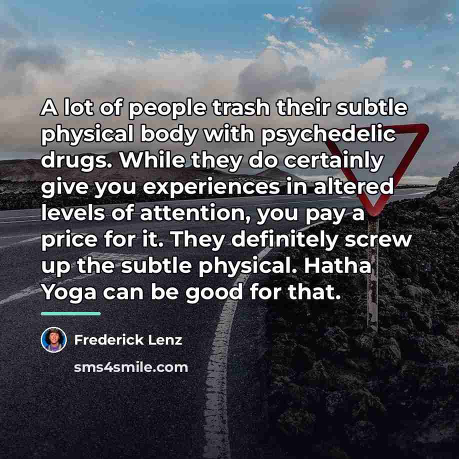 “A lot of people trash their subtle physical body with…” quote by Frederick Lenz