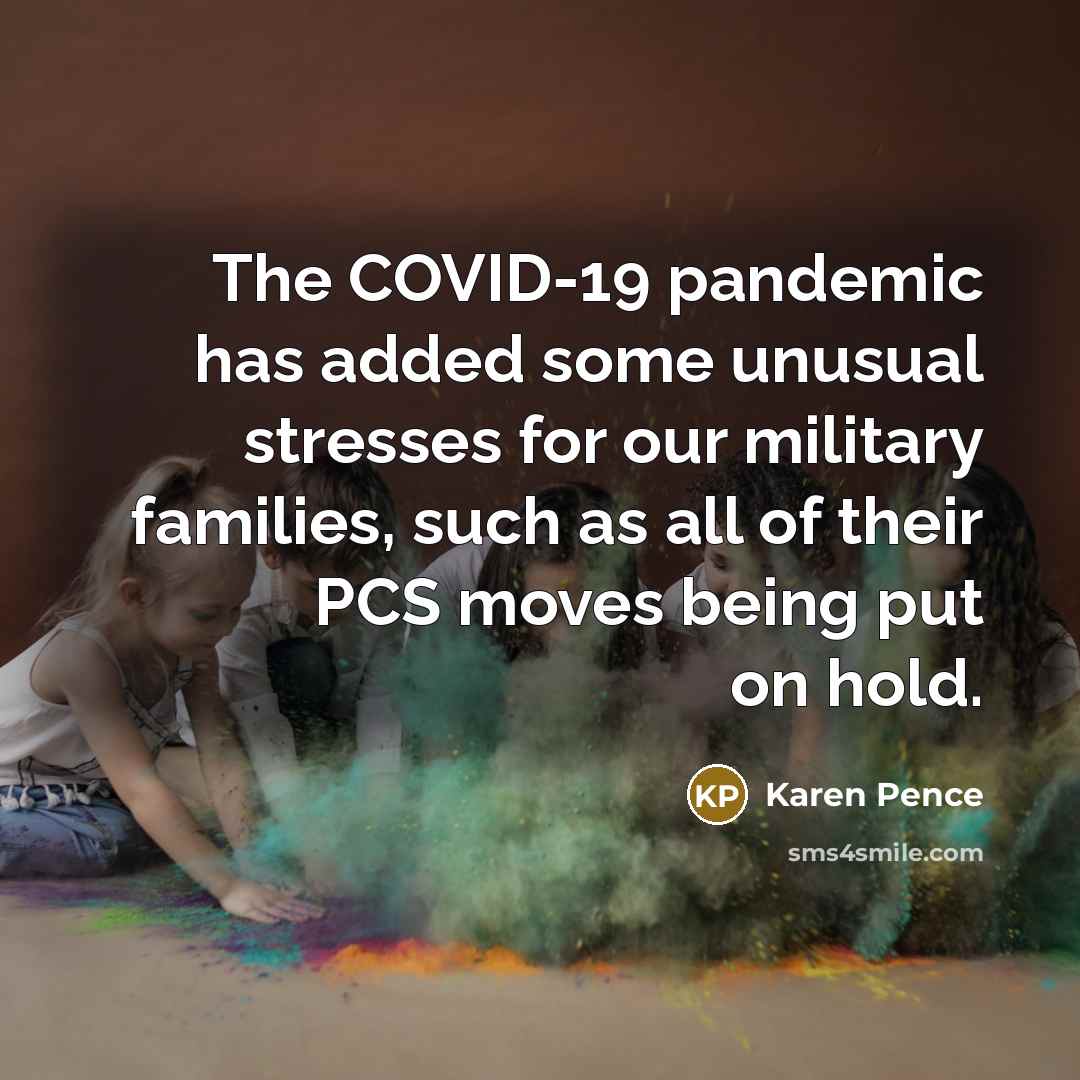 “The COVID-19 pandemic has added some unusual stresses for our…” quote by Karen Pence